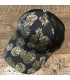 Casquette Trucker Noir Feuilles Tropicales Dorées