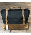 Sac Cartable big Axl Canvas Waterproof et cuir