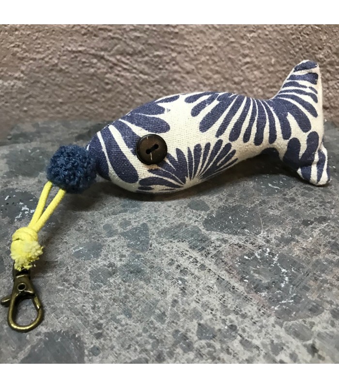 Porte clefs Poisson fait main