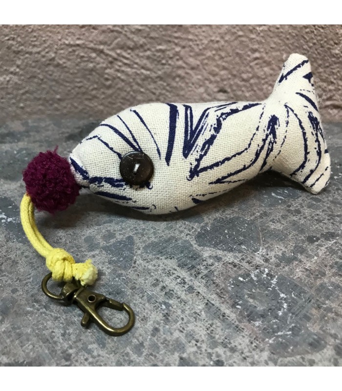 Porte clefs Poisson fait main