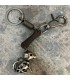 Porte Clefs Camu Chien cuir et alliage