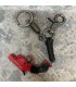 Porte Clefs Camu Pistolet d'alarme cuir et alliage