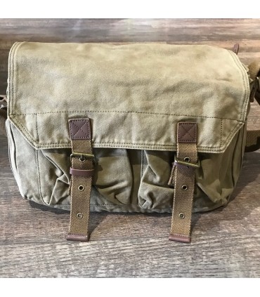 Sac canvas Kaki et cuir