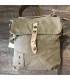 Sac canvas kaki et cuir