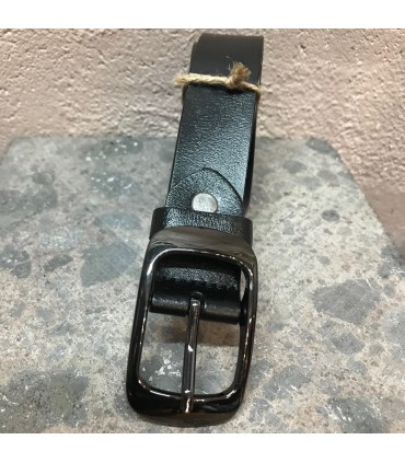 Ceinture cuir véritable Noir ajustable