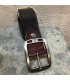 Ceinture cuir véritable marron ajustable