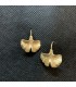 Boucles d'oreilles feuille de ginkgo or ou argent