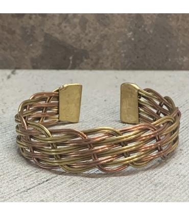 Bracelet en cuivre tressage artisanal