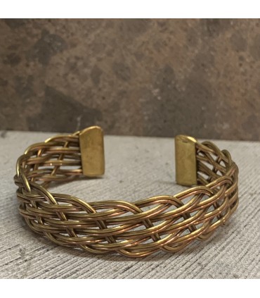 Bracelet en cuivre tressage artisanal