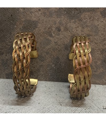 Bracelet en cuivre tressage artisanal