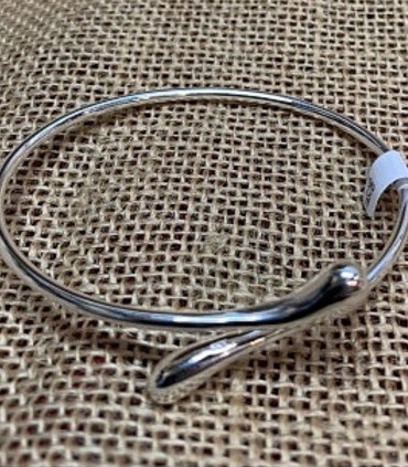 Bracelet manchette goutte en acier inoxydable